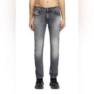 Diesel Sleenker Low Rise Distressed Skinny Gray Jeans Sz 28